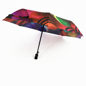 Paraguas plegable de 21 pulgadas con estampado floral bonito a la moda para mujer - Product Image 5