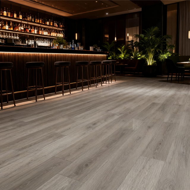 Spc Click Vinyl Wood Effect Flooring 5mm Waterproof Spc Commercial Floor