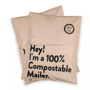 Sinh thái thân thiện biểu tượng tùy chỉnh phân hủy sinh học compostable <span class=keywords><strong>Poly</strong></span> gửi thư Túi bưu phẩm bao bì vận chuyển compostable bưu phẩm - Product Image 1