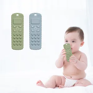 Jouet en forme de télécommande en silicone pour bébé, téléphone portable sensoriel pour enfants