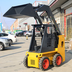 Mini <span class=keywords><strong>Skid</strong></span> Steer <span class=keywords><strong>Loader</strong></span> Mesin Kubota Kapasitas 300kg Kabin Tertutup Roda Trek Front <span class=keywords><strong>Loader</strong></span> - Product Image 4