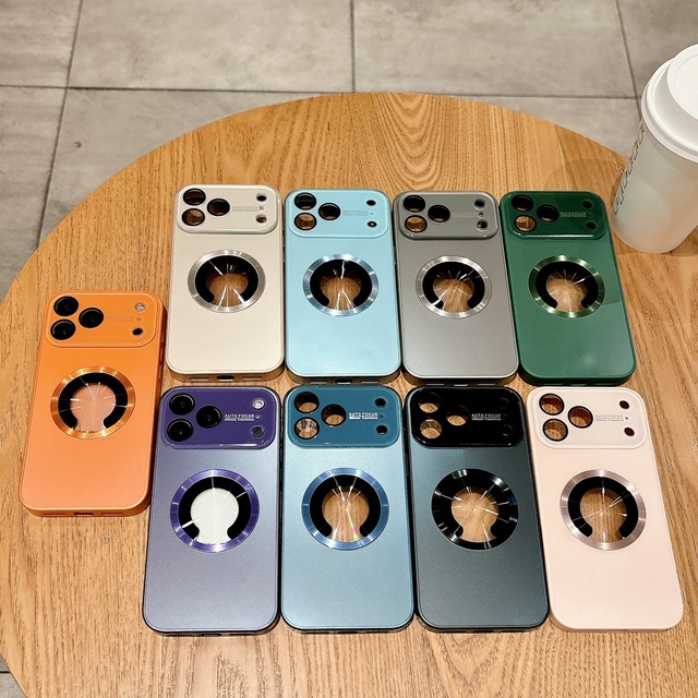 Luxury AG Matte Titanium Alloy Texture Phone Case for iPhone 18 17 13 12 11 Pro Max 17 Air 16 15 14 Plus Shockproof Cover