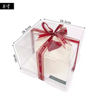 Boîte en plastique personnalisée en papier bon marché Boîte à gâteaux personnalisable pour anniversaire Boîte en papier kraft transparente de luxe grande vente en gros pour mariage