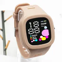 Montre à affichage LED de forme carrée avec bracelet intégré, vente directe d'usine 2025, pour femmes, montre de sport d'extérieur