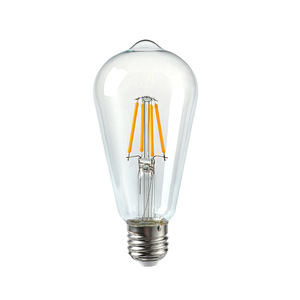 หลอดไฟเอดิสัน LED แบบฟิลาเมนต์ E27 แสงวอร์มเยลโลว์ รุ่นเรโทร ST64 หลอดแก้ว สำหรับไฟโรงแรม - Product Image 2
