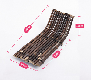 Support décoratif professionnel en bambou naturel pour sushis, sashimi et fruits de mer, style zen japonais esthétique - Product Image 3