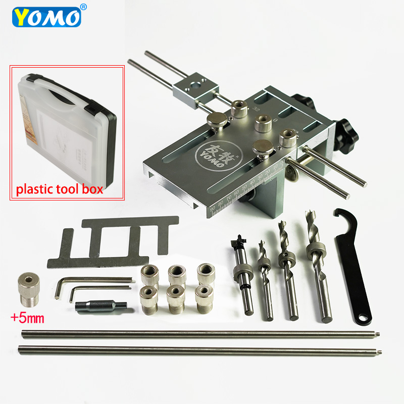 New extended wood dowel pin drilling jig  for Furniture Cabinet Connecting High Precision Dowelling Jigs Kit