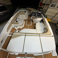 Plateforme de bain et tapis de cockpit pour bateau Sea Ray SPX 210 OB 2015-2023, en mousse EVA imitation teck, style SeaDek MarineMat, auto-adhésif