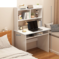 Bureau moderne en bois avec compartiments pour ordinateur, blanc, pour bureau à domicile ou salle d'étude, avec huche