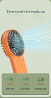 Mini ventilateur à main de type crochet, 3 vitesses réglables, rechargeable par USB, utilisation en extérieur, en voiture, à l'hôtel