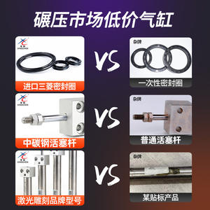 Conector Neumático de Cabeza Cuadrada Tipo Brida Xingchen Mini Cylinder CDJ2RA10/16-15*20*30X45X50X75-100 para Tubería - Product Image 2