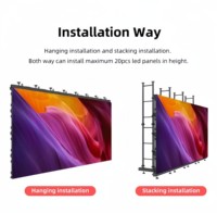 Pushunled P2.6 layar LED interaktif resolusi tinggi Stan kunci busur melengkung untuk iklan Video Secxy IP65 dinilai