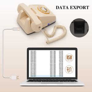 Livre d'or audio Mariage Téléphone de bureau vintage Message vocal Livre d'or antique Téléphone avec <span class=keywords><strong>carte</strong></span> TF & Li + batterie rechargeable - Product Image 4