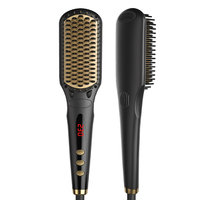 Brosse lissante professionnelle portable, chauffage rapide PTC, ionique, 450F, peigne lisseur pour cheveux
