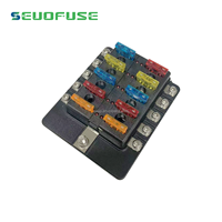 Vente chaude Fusible Bloc Lame Fusible Boîte Bus Bar Pouce Vis LED Indicateur 10 Voies Fusible Bloc Titulaire