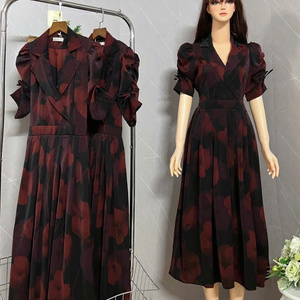 Vestido de <span class=keywords><strong>Mujer</strong></span> 2026, Hermoso Diseño Floral de Verano, Seda, Extra Largo, Estilo Casual <span class=keywords><strong>y</strong></span> Dulce, Personalizable, Precio Accesible, Lavable - Product Image 2