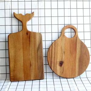 Tabla de cortar de madera de acacia rectangular, color natural, madera maciza, plato de cocina para queso, pan y embutidos - Product Image 3