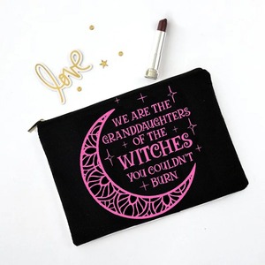 Pochette à cosmétiques imprimée Witch Moon, organiseur <span class=keywords><strong>de</strong></span> <span class=keywords><strong>maquillage</strong></span> Granddaughters of the Witches, pochette à fermeture éclair Witchy, cadeau - Product Image 6