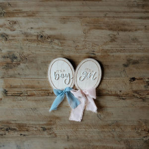 Annonce de <span class=keywords><strong>naissance</strong></span> en bois, événement majeur, révélation de sexe vintage, annonce de grossesse, accessoires photo - Product Image 5