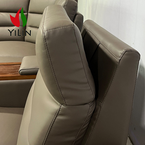 Sofá Seccional de Luxo Elétrico Reclinável de <span class=keywords><strong>5</strong></span> Lugares em Couro Genuíno com Cadeira de Canto e Porta USB para Sala de Estar e Home Theater - Product Image 5