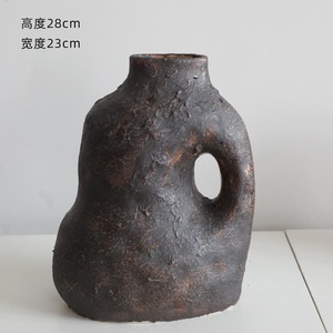 MSH Country <strong>Cottage</strong> Style Stoneware <strong>Pottery</strong> Aged Ceramic Flower Vase for Living Room - Product Image 5