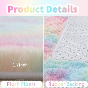 Thảm Trong Nhà Mềm Mịn Lông Trắng Cho Trẻ Em Thảm Sàn Nhà Thoải Mái - Product Image 6