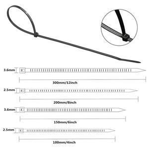 روابط كابلات نايلون ذاتية القفل 4.8×450 مم، 100 قطعة/كيس، للاستخدام الصناعي، روابط كابلات قوية عالية الجودة - Product Image 4