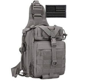 กระเป๋าสะพายข้างแบบ MOLLE ฟรีตัวอย่าง  กระเป๋าคาดอก กระเป๋าเป้สะพายไหล่ กระเป๋าใส่ผ้าอ้อม กระเป๋าสำหรับมอเตอร์ไซค์ จักรยาน กระเป๋าเดินทาง - Product Image 1