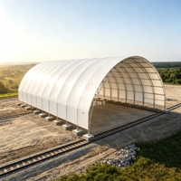 Abri en tissu résistant aux intempéries pour le stockage agricole, abri en arche pour machines agricoles, équipement, tracteur, remorque et couverture de foin