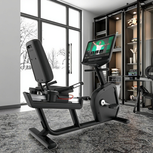 Fitness Heavy Cardio Gym Equipment <span class=keywords><strong>Pantalla</strong></span> LCD horizontal <span class=keywords><strong>estacionaria</strong></span> comercial <span class=keywords><strong>Bicicleta</strong></span> de ejercicio reclinada magnética para interiores - Product Image 4