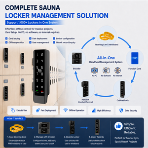 Serrures électroniques intelligentes Ttlock pour verrouiller les tiroirs, les armoires, les casiers avec code NFC, empreinte digitale et contrôle par application téléphonique - Product Image 2