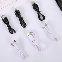Cable de Carga USB Micro USB Corto de 30cm 50cm de Longitud, Blanco y Negro, para Pequeños Electrodomésticos, Mini Ventilador