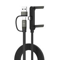 Câble USB A vers Type C 18W, C vers C 240W 2 en 1, coudé à 90 degrés, charge rapide, tressé en nylon avec support rotatif pour appareils portables