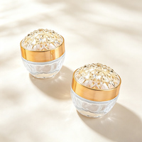 Nouveaux pots en verre transparent ronds de 50g pour crème visage, personnalisables, vente en gros