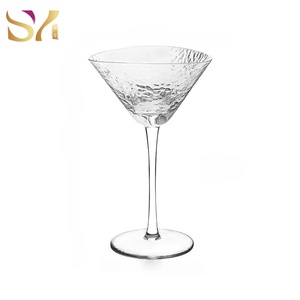 Verre à cocktail coupe en cristal sans plomb, finition claire côtelée, pour Martini, Margarita, mariage, fête, bar - Vente en gros - Product Image 5