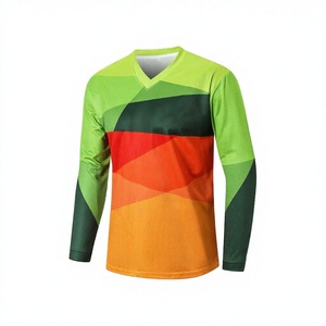 เสื้อจักรยานเสือภูเขาแบบกลับด้านได้ พิมพ์โลโก้แบรนด์ตามสั่ง แขนยาว รุ่นใหม่ สำหรับผู้ชายและผู้หญิง สีดำ สำหรับฤดูร้อน - Product Image 3