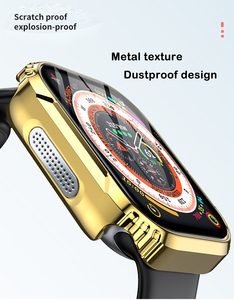 Dernière conception PC galvanoplastie verre trempé plein écran étui de protection étanche pour <span class=keywords><strong>Apple</strong></span> <span class=keywords><strong>Watch</strong></span> 9 8 <span class=keywords><strong>7</strong></span> 6 SE 40mm 44mm - Product Image 3