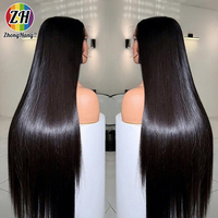 Perruques de luxe sans colle en cheveux humains vietnamiens super double drawn, lisses comme des baguettes, avec dentelle frontale 13x6 pour femmes, vente en gros en ligne