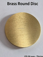 Disque rond en laiton massif poli, OD*Épaisseur, plaque de base de lampe en laiton anti-ternissement pour accessoires de luminaires suspendus et de lampes de table