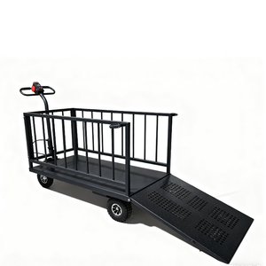 Elektrische batterij-aangedreven kar met 400W vermogen, 500 kg draagvermogen en hek voor gebruik in de tuin. - Product Image 3