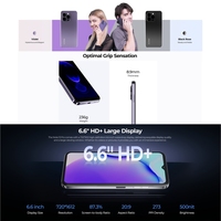 Smartphone HOTWAV Note 13 Pro 4G, 8 Go + 256 Go, écran 6,6 pouces, Android 13, processeur Unisoc T606 Octa Core 1,6 GHz, lecteur d'empreintes digitales latéral, OTG, débloqué