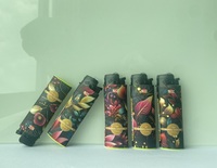 Briquet OEM portable en plastique à silex Allume-cigare de cuisine classique en métal Accessoire pour fumer jetable Logo personnalisé Cadeaux publicitaires
