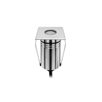 Lampu LED RGB Stainless Steel IP67 untuk Tanah 2.5W 12V-24V Tahan Air Diameter 55mm Lampu Taman Lanskap Luar Ruangan