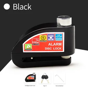 <span class=keywords><strong>Alarm</strong></span> kunci sepeda motor, perlindungan keselamatan cakram gembok paduan aluminium Anti Maling pengingat tali kunci - Product Image 1