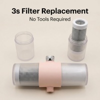 Filtre universel en plastique pour baignoire et douche, charbon actif, double filtration, système d'installation facile, usage domestique, réduction en gros, OEM