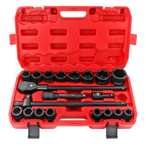 Jeu de douilles à chocs Hi-Spec 21 pièces 3/4 pouce, hexagonales et à 12 points, en acier au chrome-vanadium, 21-50 mm, outils de réparation automobile - Product Image 2