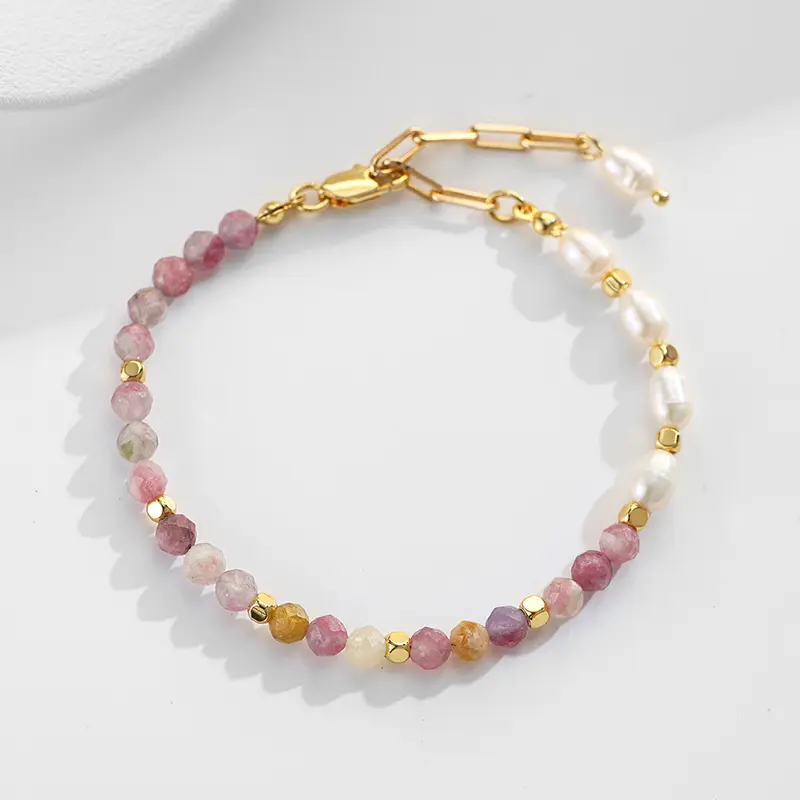 Großhandel modische Perlenarmbänder bunte süße Armbänder einzigartige Naturstein-Armbänder für Mädchen