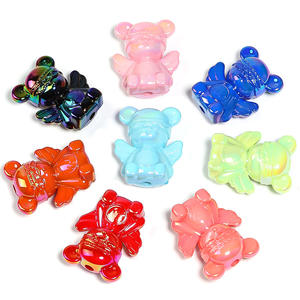 Fabricante al por mayor nuevo Material acrílico alas de colores lindo oso agujero Vertical cuentas sueltas accesorios de bricolaje - Product Image 5