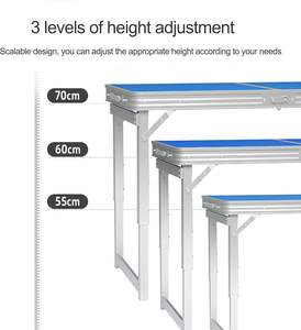 Mesa Plegable Portátil de Aleación de Aluminio para Acampar con Orificio para Sombrilla, para Comer al Aire Libre, Picnic, Piscina y Barbacoa - Muebles de Exterior - Product Image 4