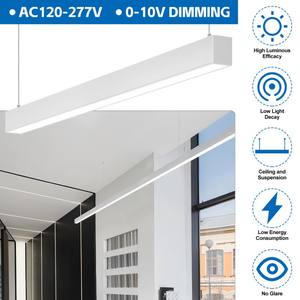 Lámpara de Techo Lineal LED de Aluminio de Alta Calidad de 50W 100W para Supermercado, 1.2m/2.4m (4 pies/8 pies), Luz Lineal Arquitectónica LED - Product Image 5